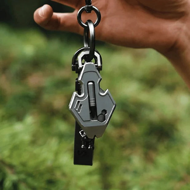 Babotoys The Flounder 2.0: 13-in-1 Titanium EDC Multitool Pendant