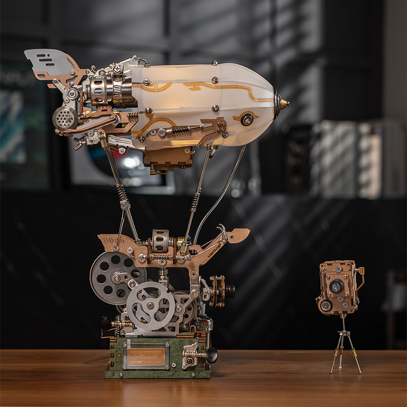 gears story STORYGEARS Metal Gear Mechanical Puzzle Kit – CNC Machined Model for Collectors – Babotoys Etui Falconry Equipment | Handmade Band Color:Black buckle apricot