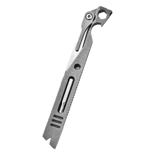 Babotoys IronClad : 9 in 1 Titanium Multitool Pocket EDC Pry Bar