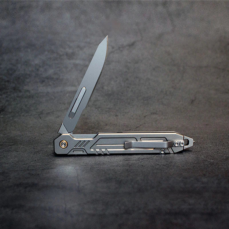 Babotoys Titanium Multifunction Flipper Scalpel Knife