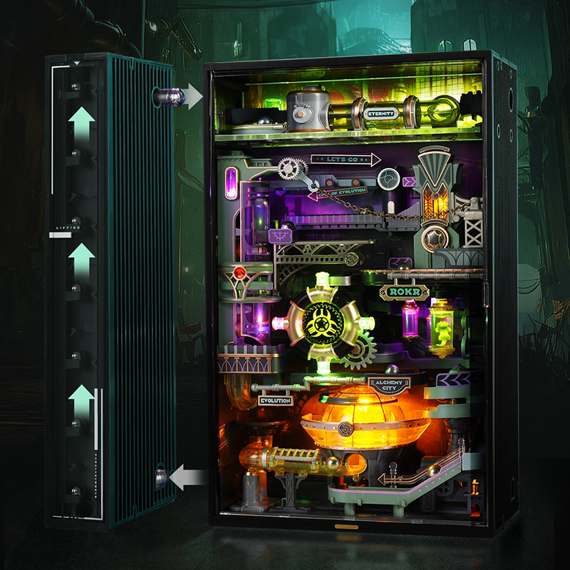 Alchemy City Mechanical puzzle Marble run puzzle kit DIY