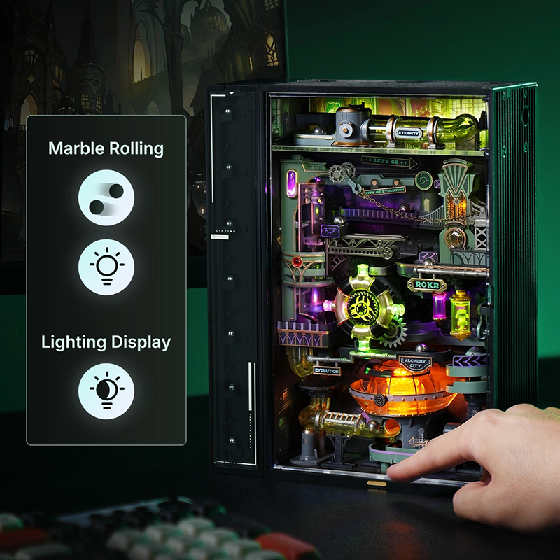 Alchemy City Mechanical puzzle Marble run puzzle kit DIY