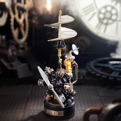 Da Vinci Helicopter mechanical puzzle model Industrial City Series kit modular  DIY