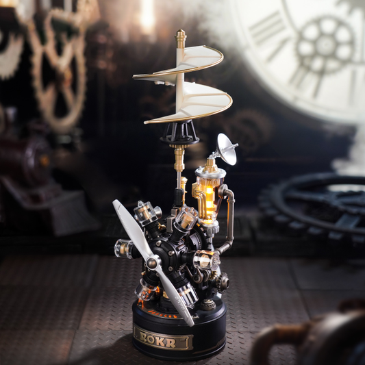 Da Vinci Helicopter mechanical puzzle model Industrial City Series kit modular  DIY