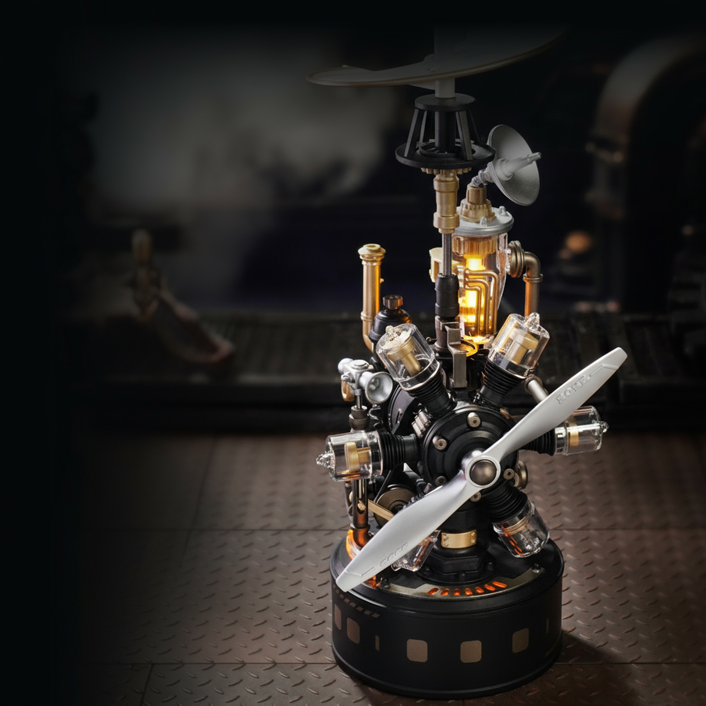 Da Vinci Helicopter mechanical puzzle model Industrial City Series kit modular  DIY