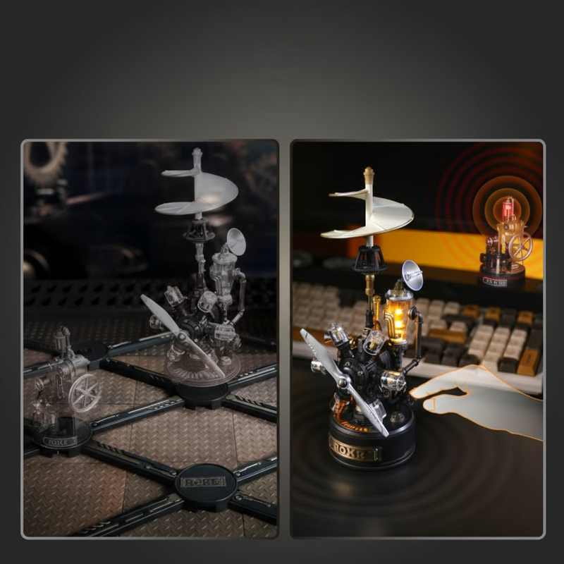 Da Vinci Helicopter mechanical puzzle model Industrial City Series kit modular  DIY