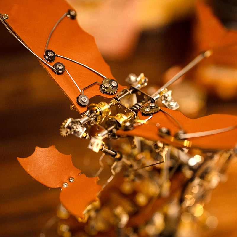 Da Vinci ornithopter, mechanical puzzle toy, steampunk model, DIY assembly kit, high-difficulty model, vintage mechanical toy