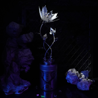 Equinox Flower mechanical puzzle flower steampunk build kit modular mechanical model