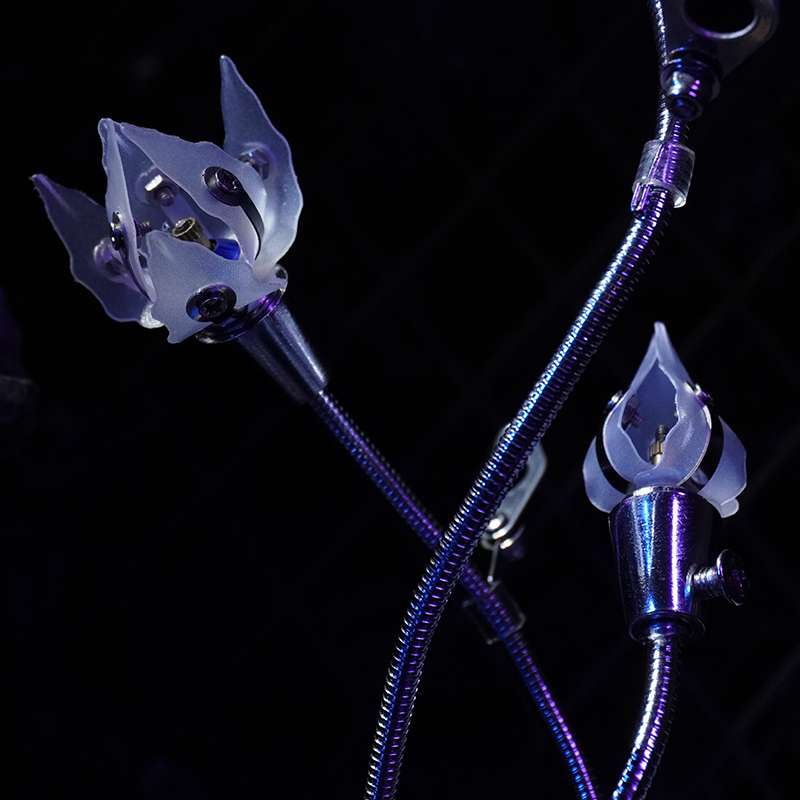 Equinox Flower mechanical puzzle flower steampunk build kit modular mechanical model