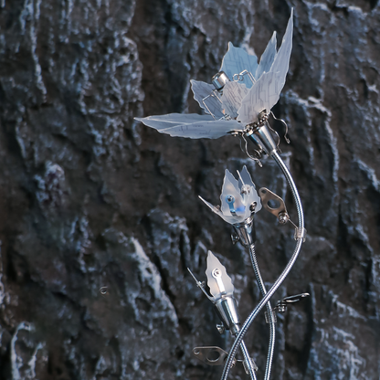 Equinox Flower mechanical puzzle flower steampunk build kit modular mechanical model