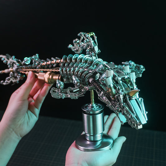 Metal Mechanical Model, DIY Metal Model Kit, Gear-Tooth Whale, Collectible Desktop Model, CNC Machined Metal Model