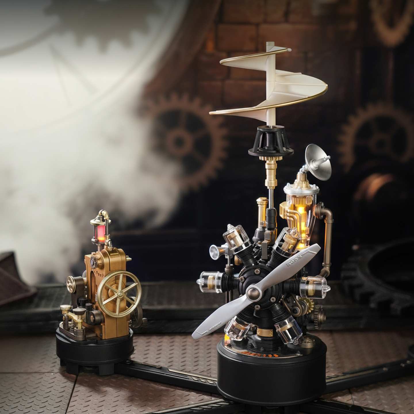 Morse Telegraph mechanical puzzle model Industrial City Series kit DIY