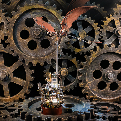 Steam Ornithopter,Da Vinci mechanical puzzle,steampunk ,DIY,desktop