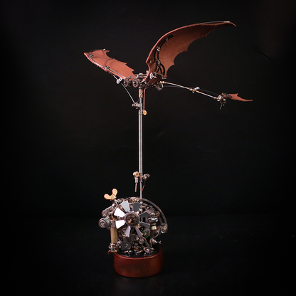 Steam Ornithopter,Da Vinci mechanical puzzle,steampunk ,DIY,desktop