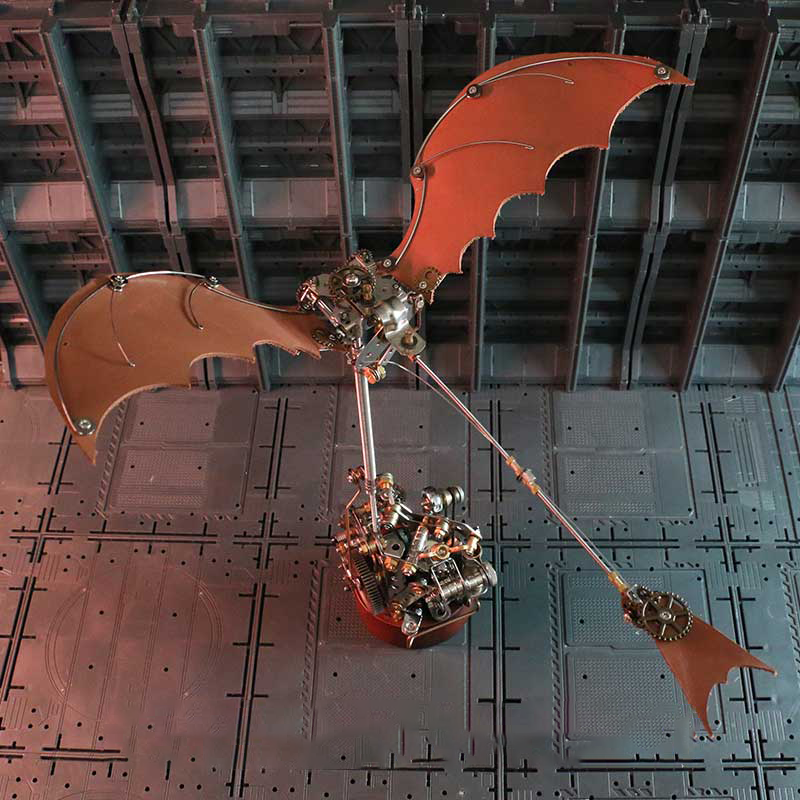 Steam Ornithopter,Da Vinci mechanical puzzle,steampunk ,DIY,desktop